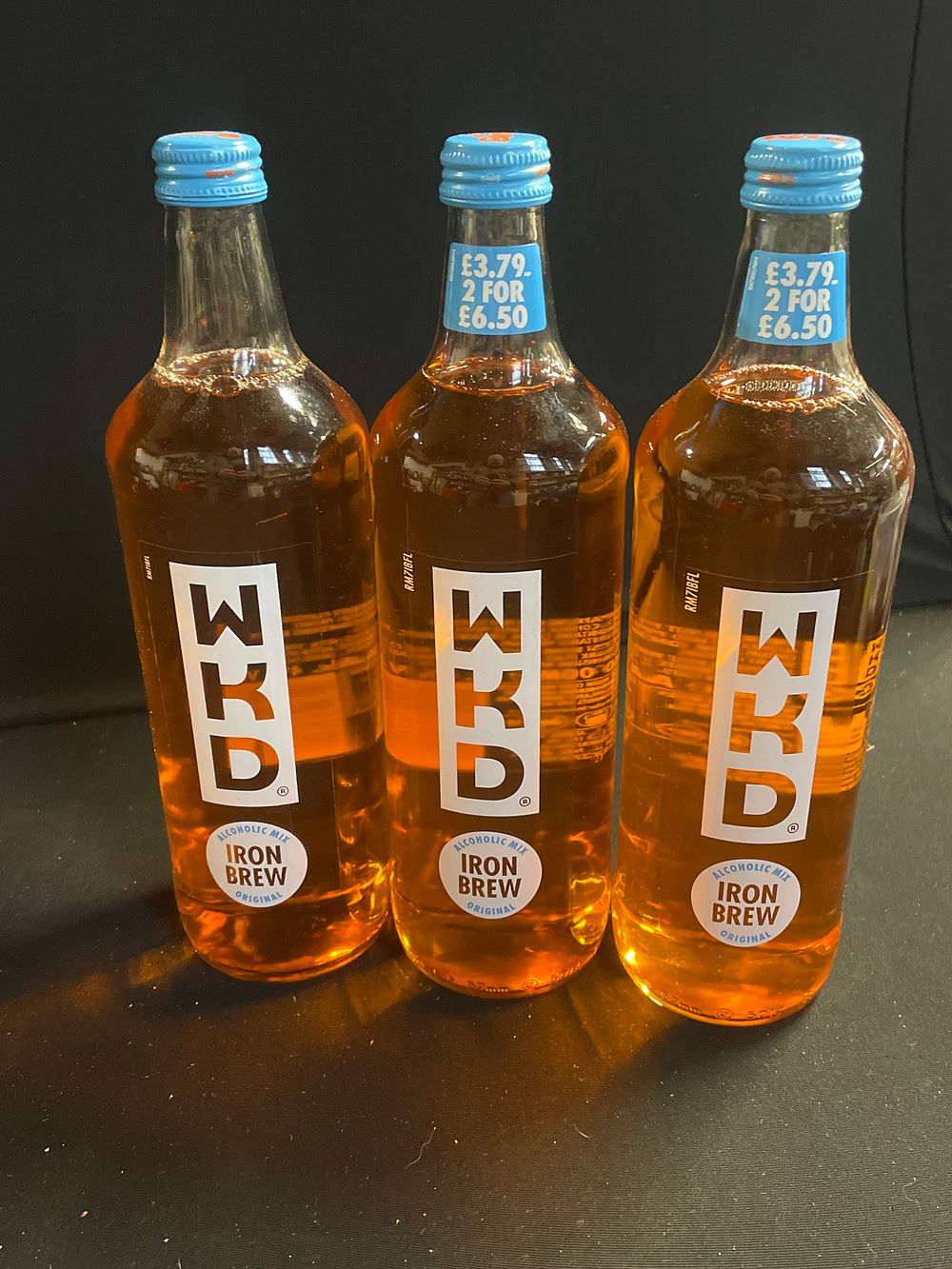 Lot 197: 3 Bottles of WKD 700ml bottles (collection only)