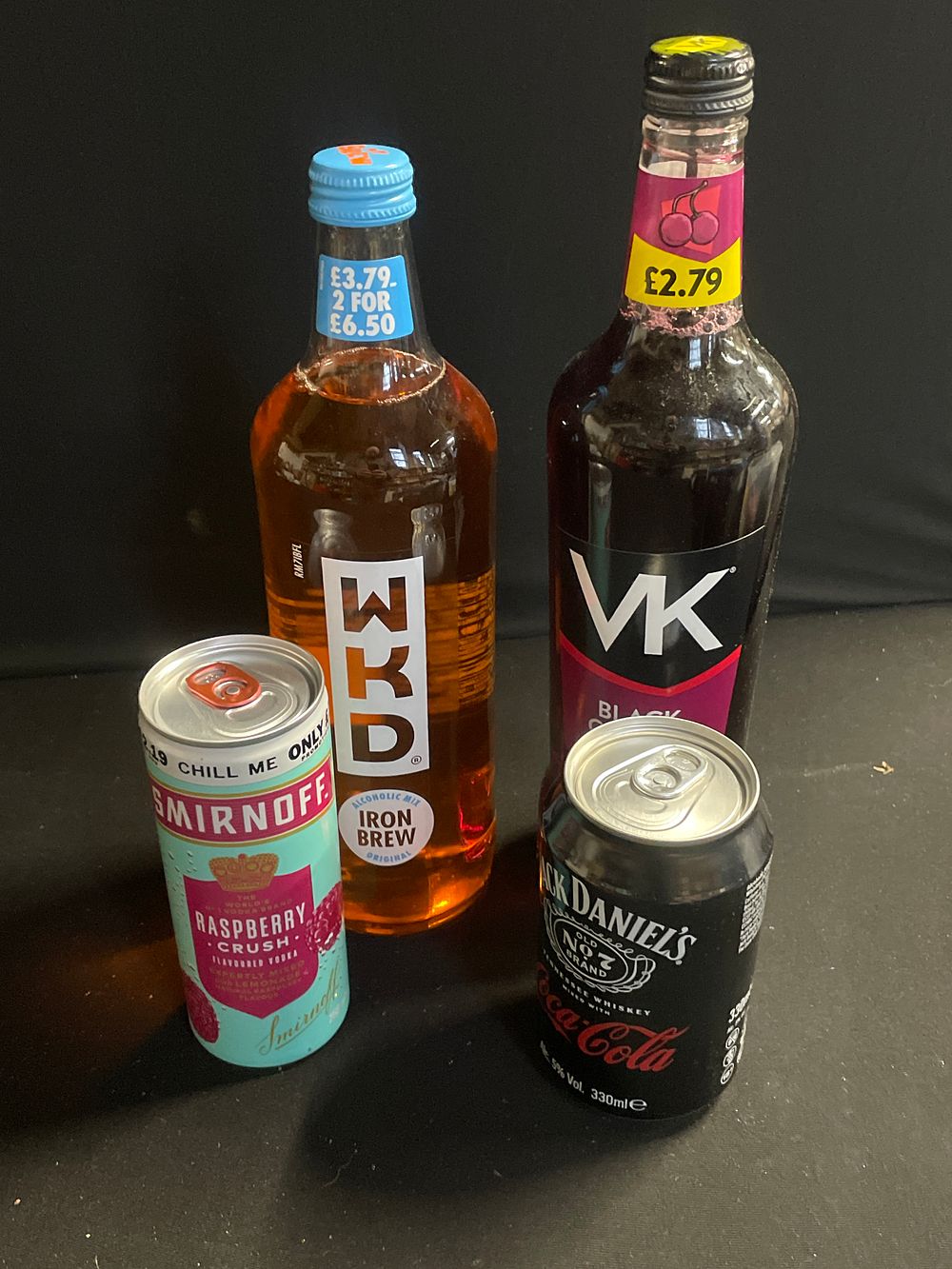 Lot 199: Mixed alcoholic drinks collection only