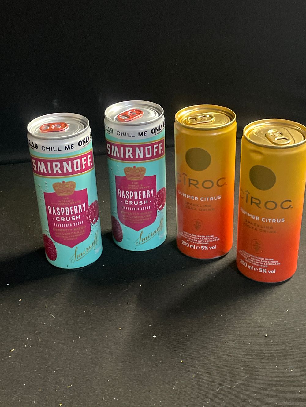 Lot 201: 4 cans of pre mixed drinks