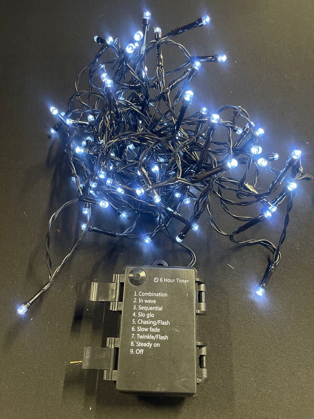 Lot 206: Battery operated outdoor programmable lights