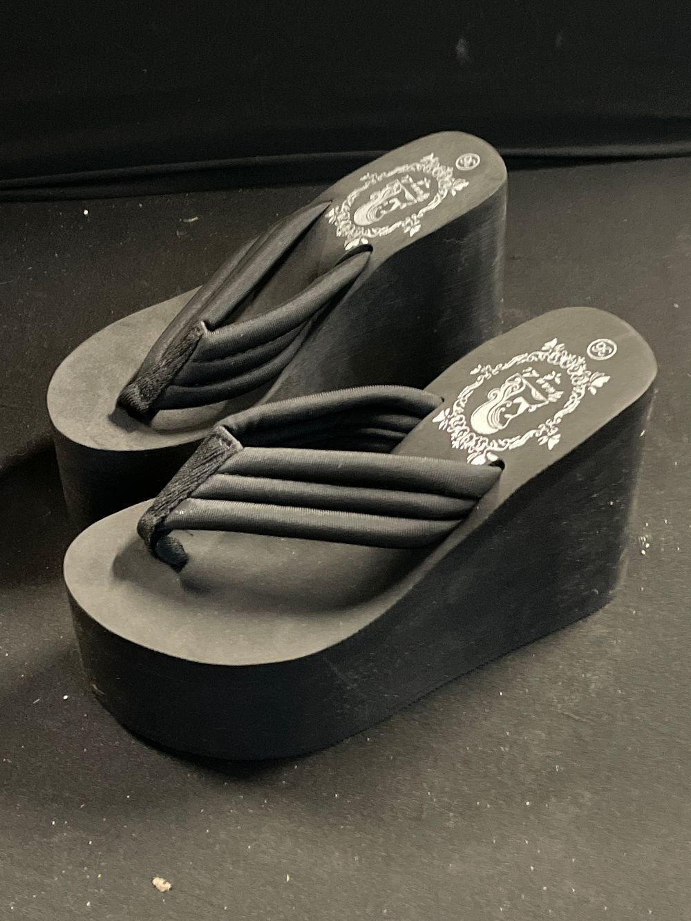 Lot 234: Pair of high sandles size 36