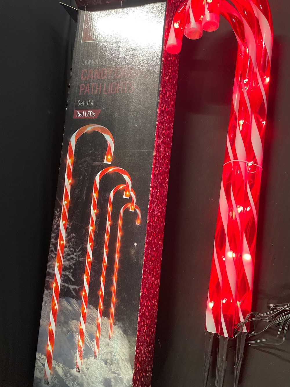 Lot 238: 4 Candy cane path lights