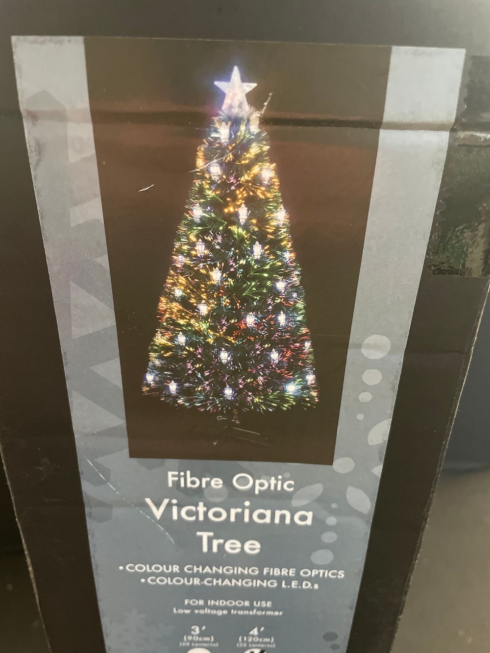 Lot 252: 4ft victoriana fibre optic Christmas tree with colour changing LEDs