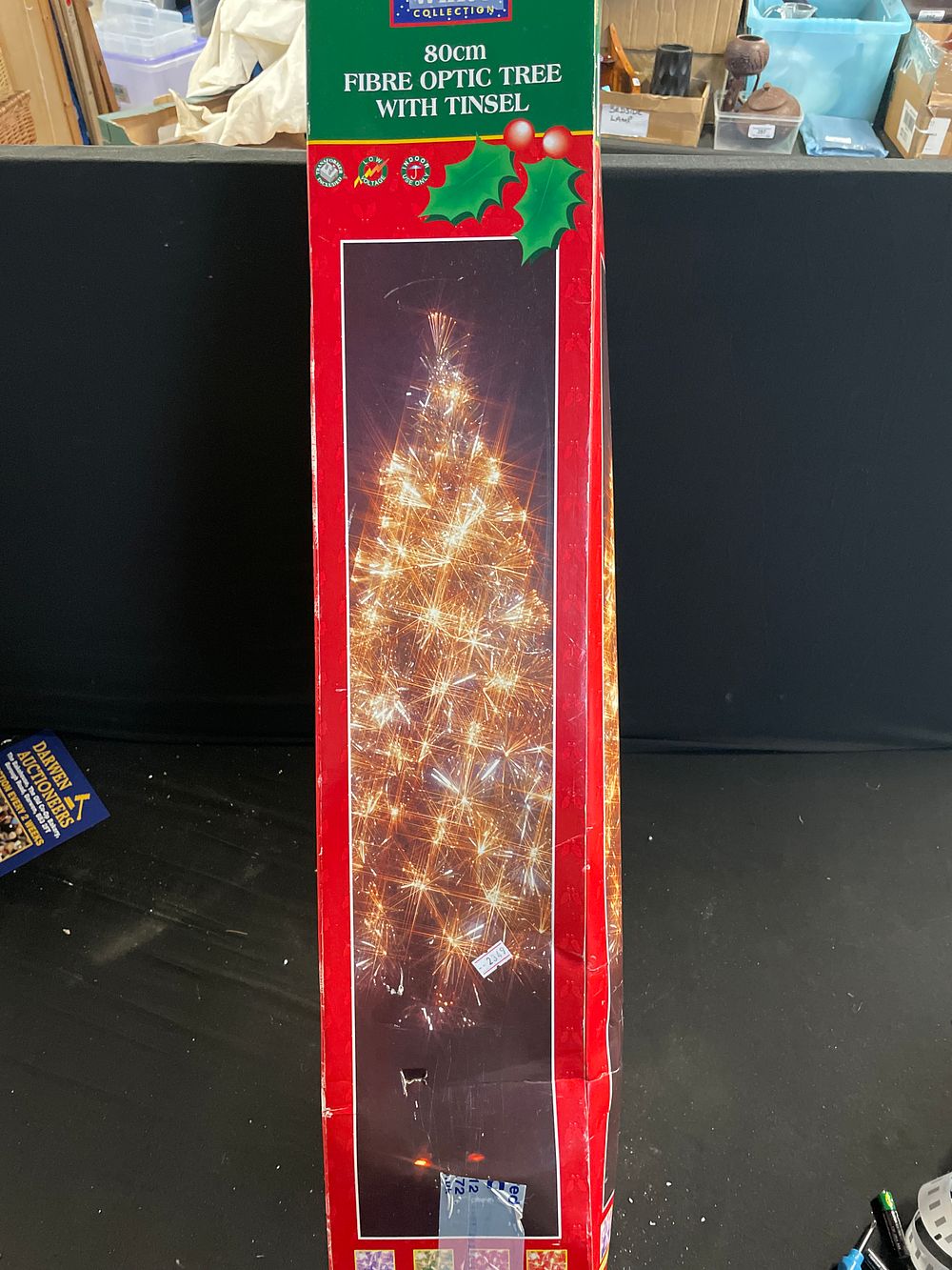 Lot 260: 80cm fibre optic tree with tinsel