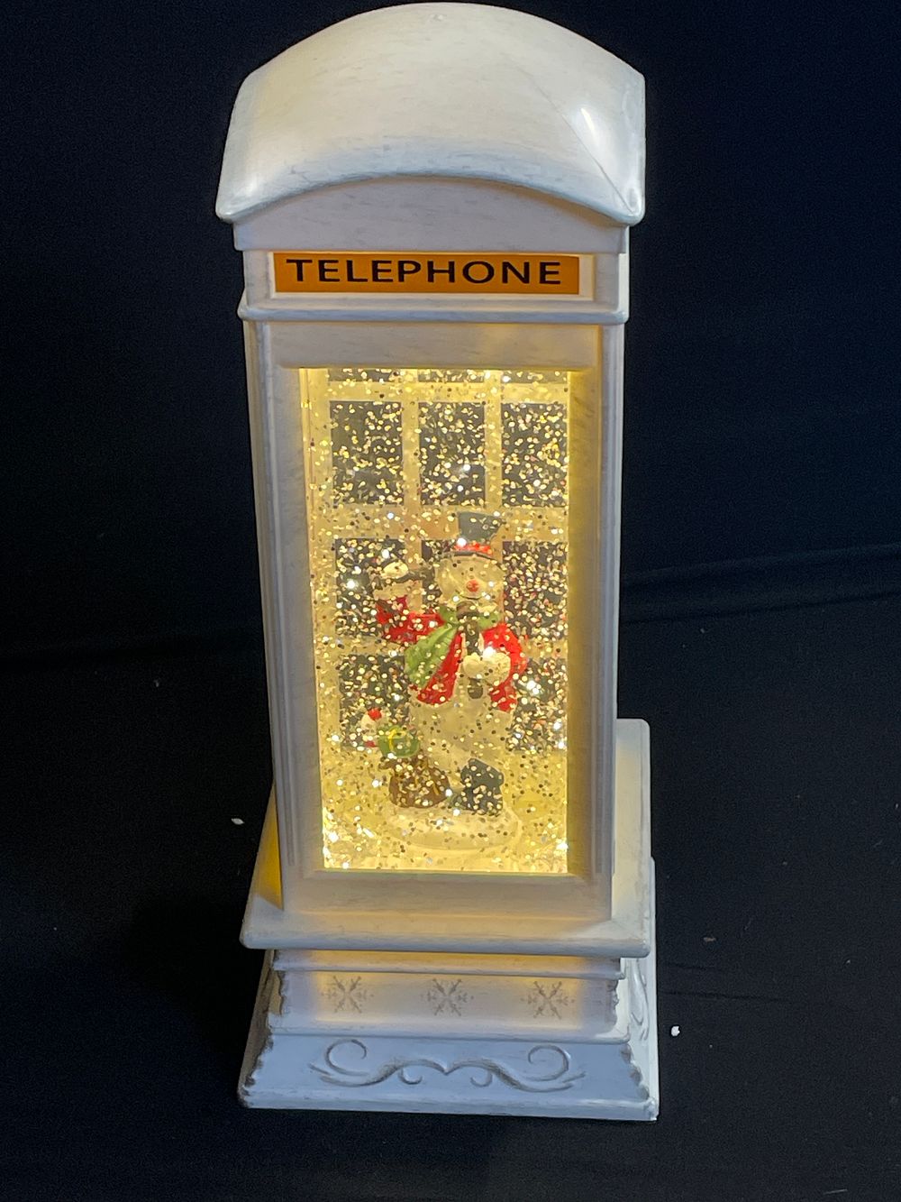 Lot 267: White snowman Christmas spinner