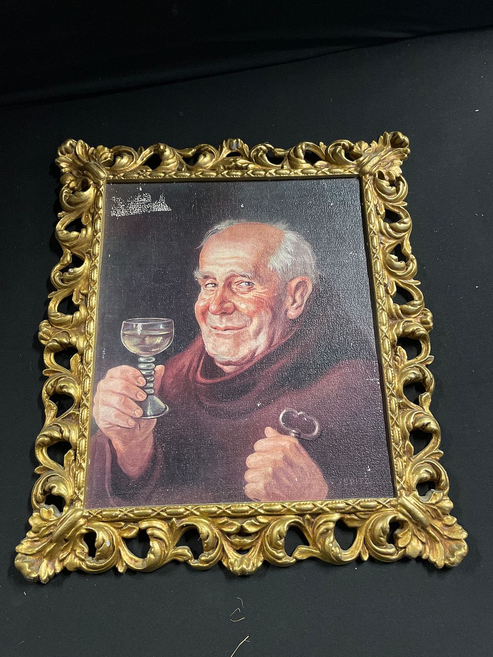Lot 296: Brass ornate picture frame