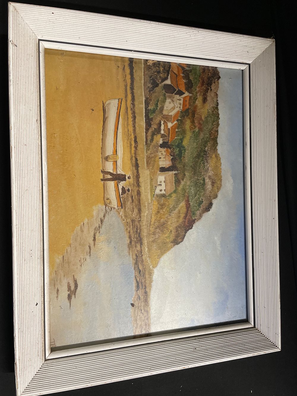 Lot 297: Oil on board signed J.K