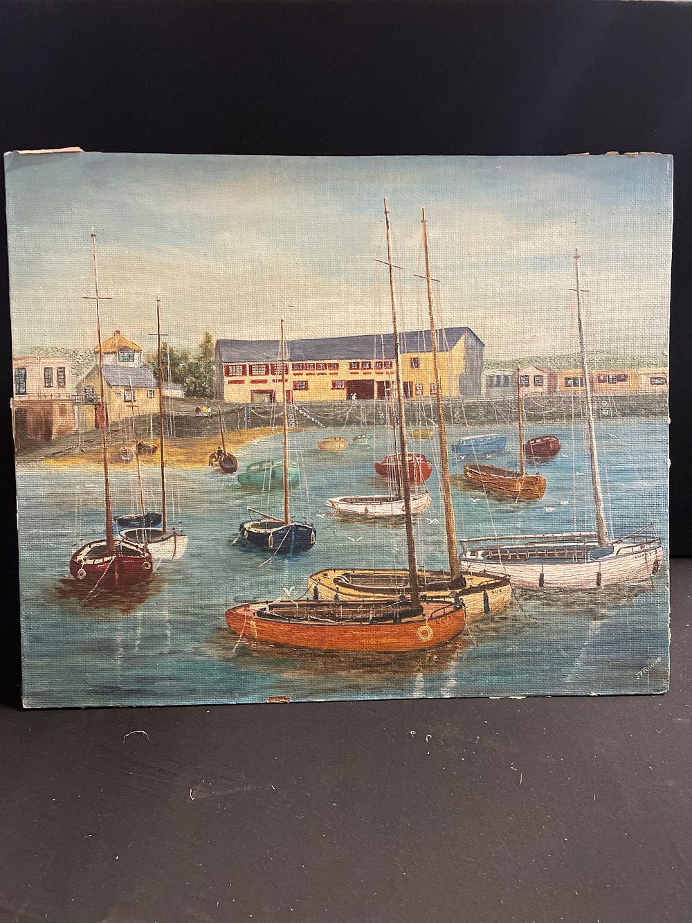 Lot 300: Oil on board by J.F.Round