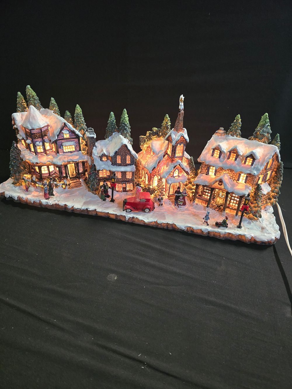 Lot 332: Light up Christmas village scene