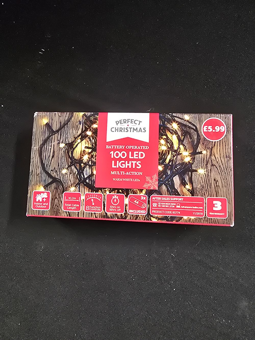 Lot 335: 100 LED lights battery operated multi-action