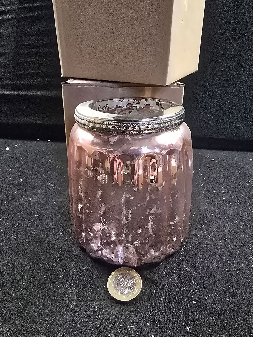 Lot 400: Two rose candle holders (boxed)