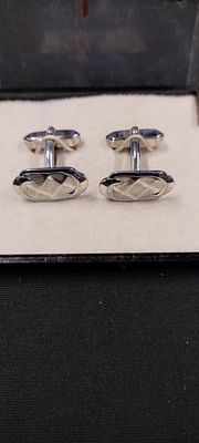 Pair of sterling silver cufflinks