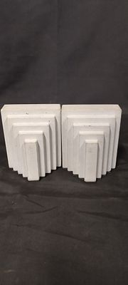 Pair of art deco geometric book ends