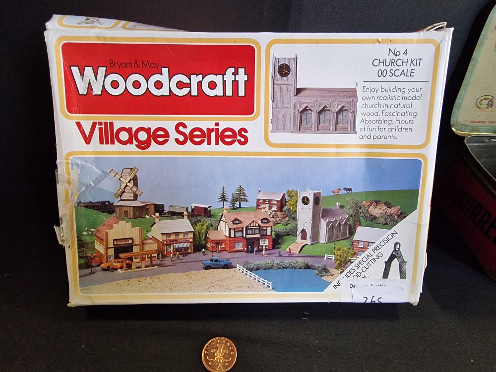 Lot 208: Vintage Brant & May Woodcraft Village Series No.4 Church Kit 00 Scale