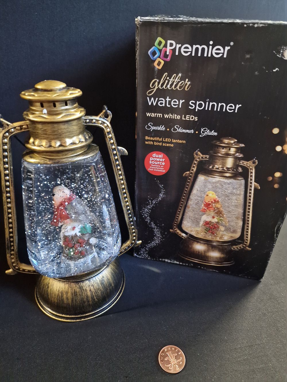 Lot 260: Beautiful LED Lantern with Bird Scene Faulty
