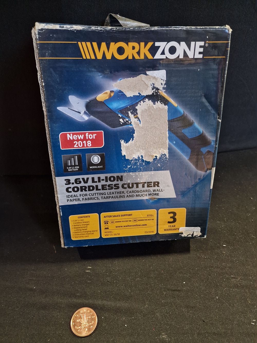 Lot 278: Work zone 3.6v Li-Ion Cordless Cutter New in Box