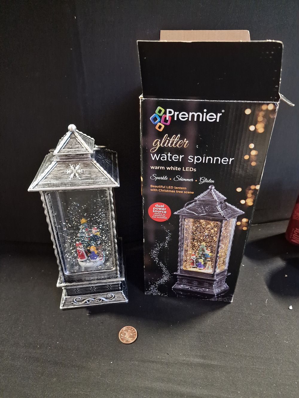 Lot 305: Beautiful LED Lantern with Christmas Tree Scene Faulty Light Not Working