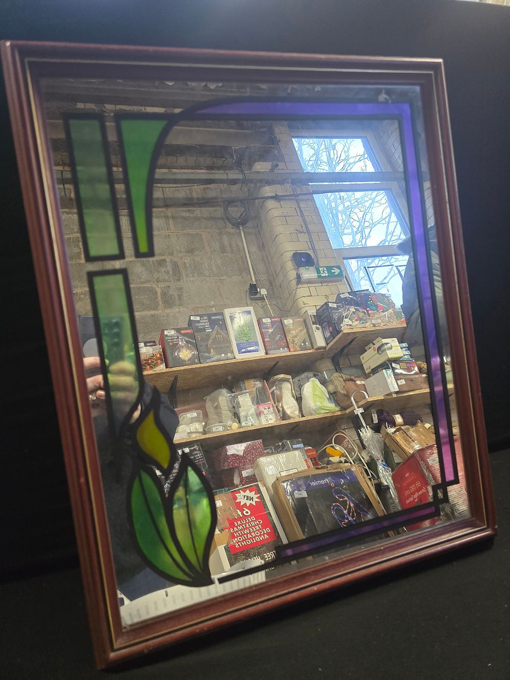 Lot 367: Art deco style mirror 55x44cm