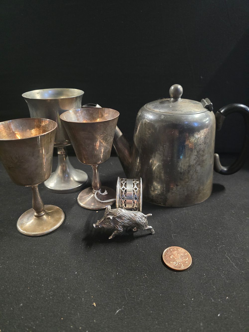 Lot 375: Selection of silver plate items