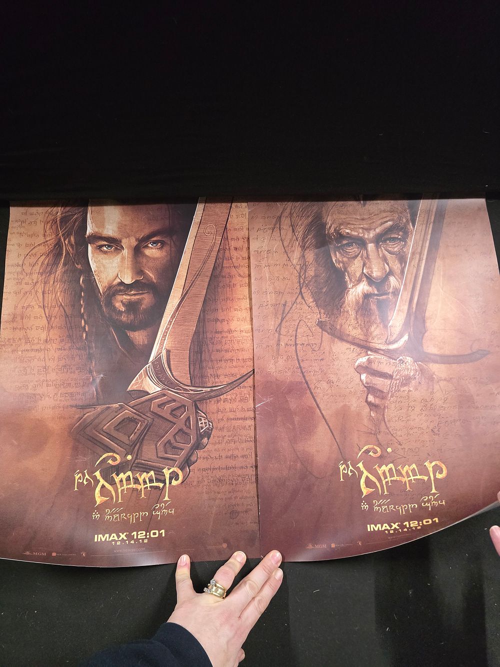 Lot 398: Two lord of the rings cinema posters