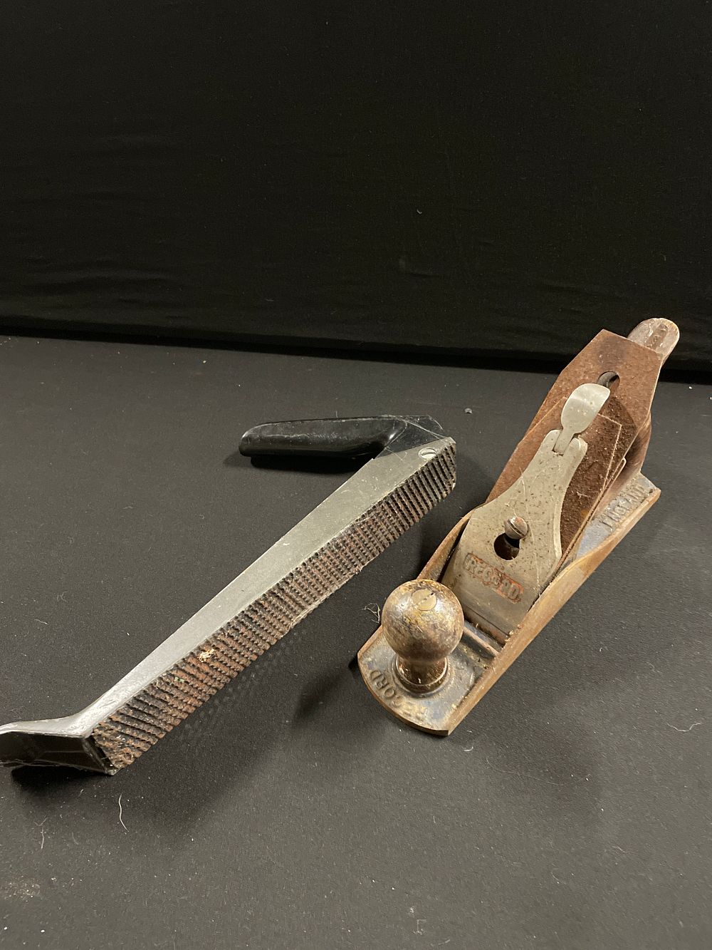 Lot 416: Vintage Record plane and wood file