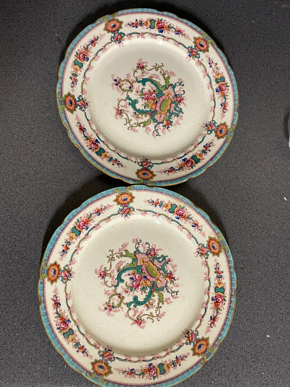 Lot 153: 2 Royal Couldon antique ceramic plates
