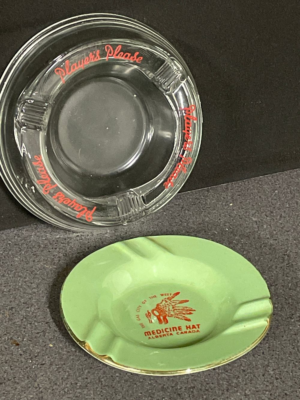 Lot 179: 2 vintage advertising ashtrays