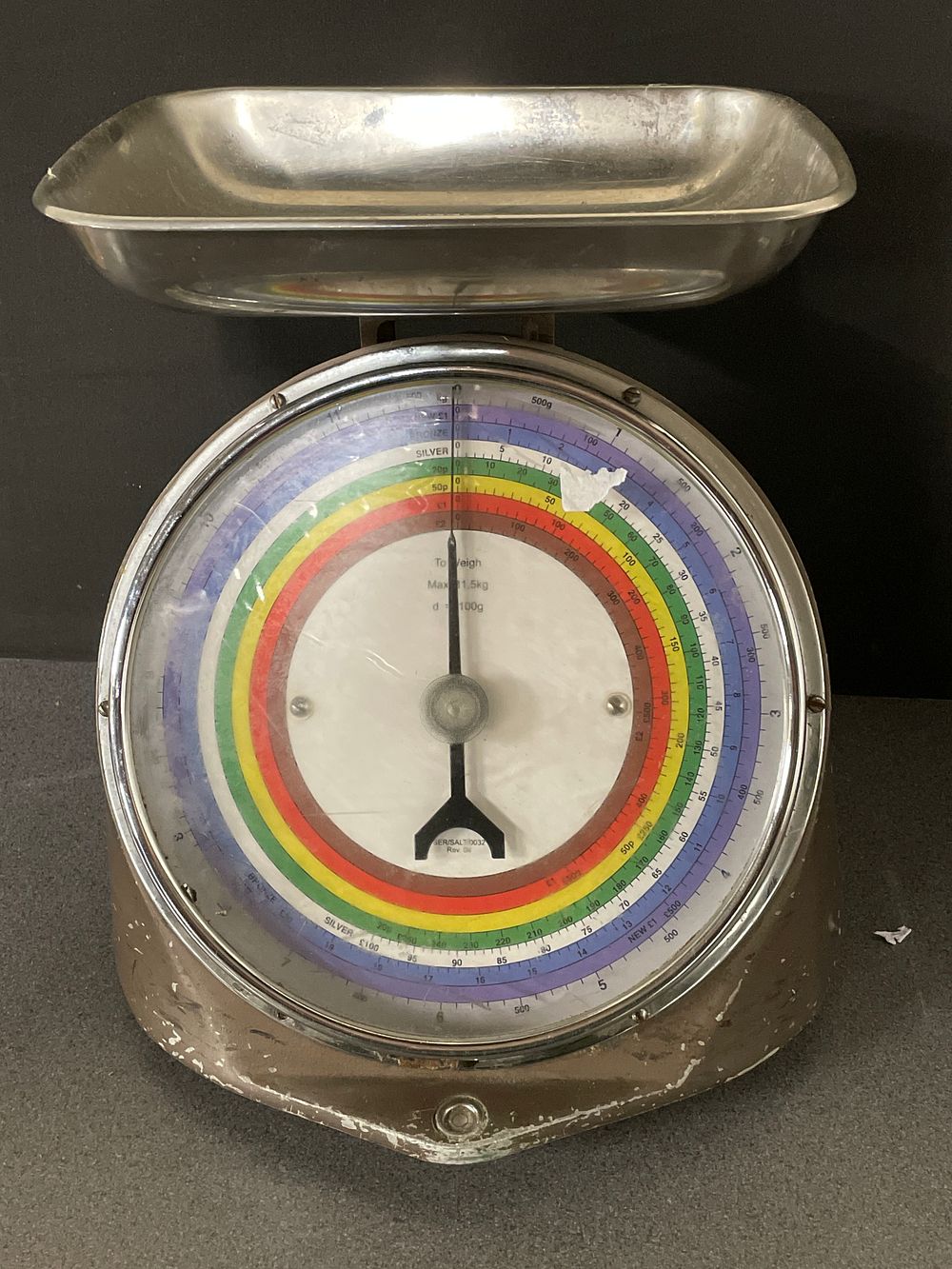 Lot 230: Large S&G vintage weighing scales (collection only)