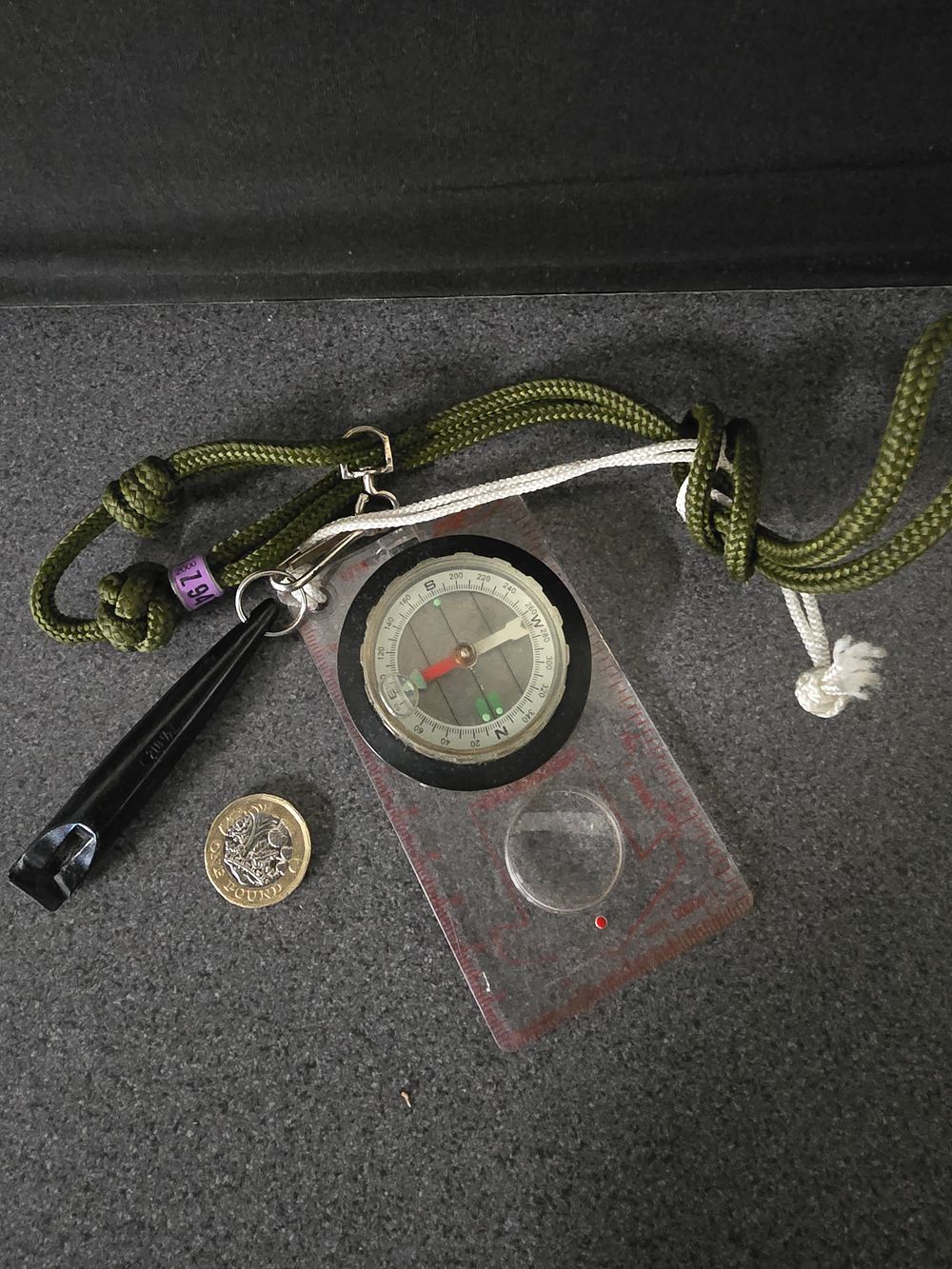 Lot 325: Compass and whistle
