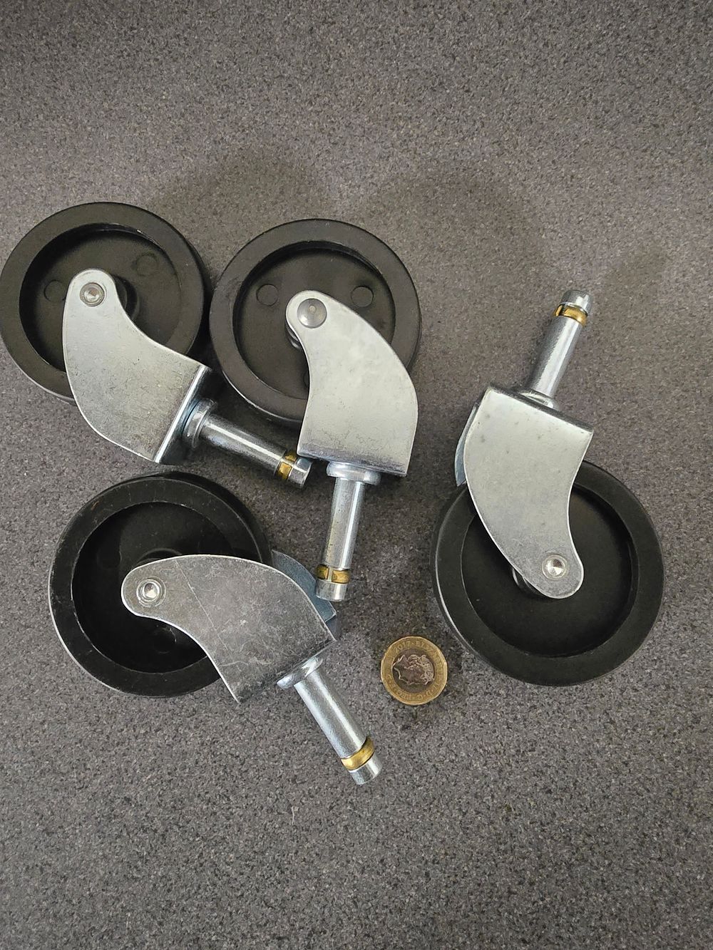 Lot 379: Four wheel casters