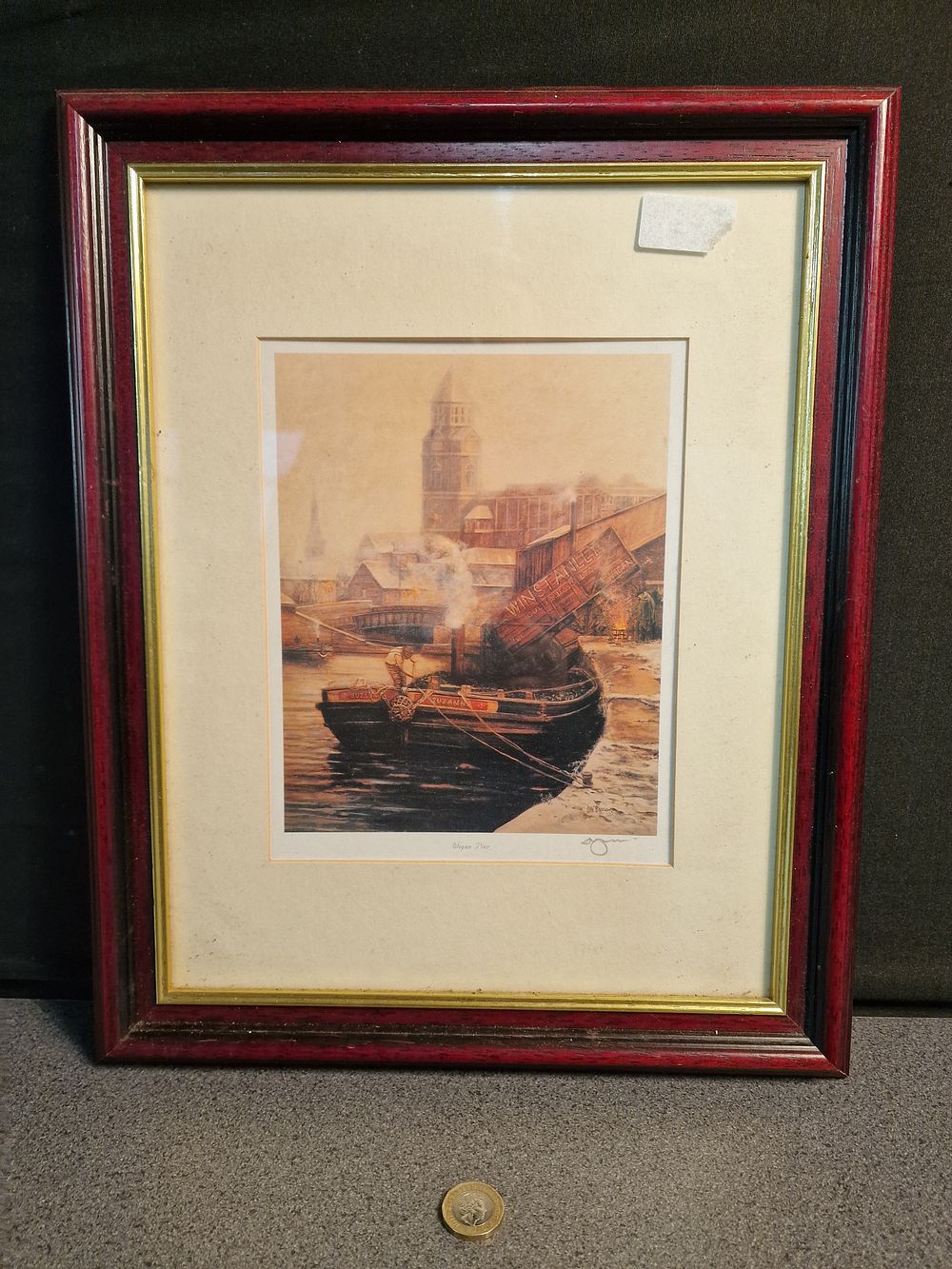 Lot 175: Framed Signed Print of Wigan Pier by DW Barrow