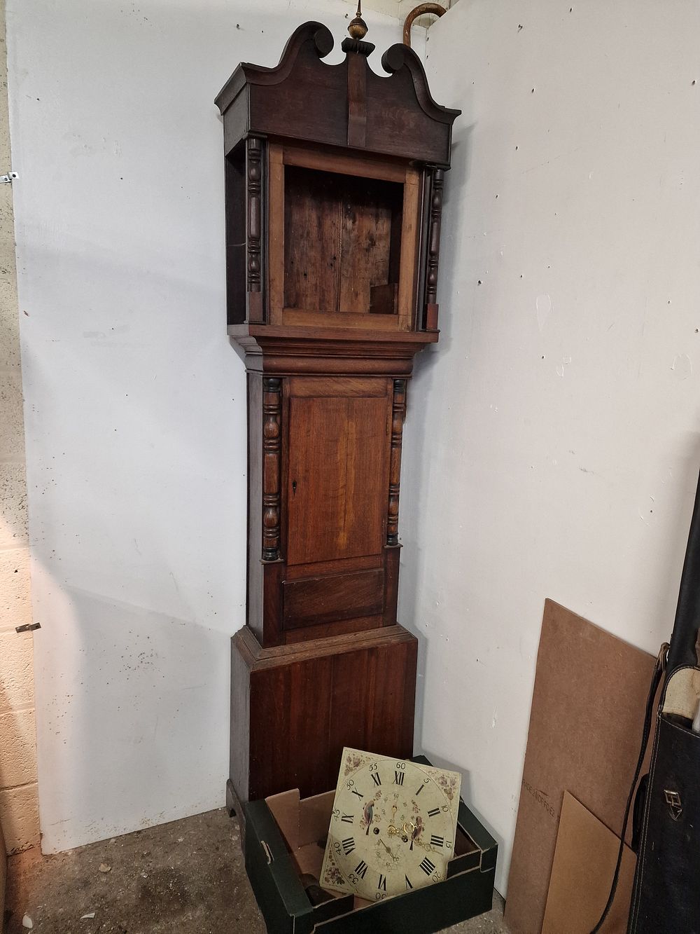 Lot 200: Large Clock Body and Parts Approx. 235cm Tall COLLECTION ONLY