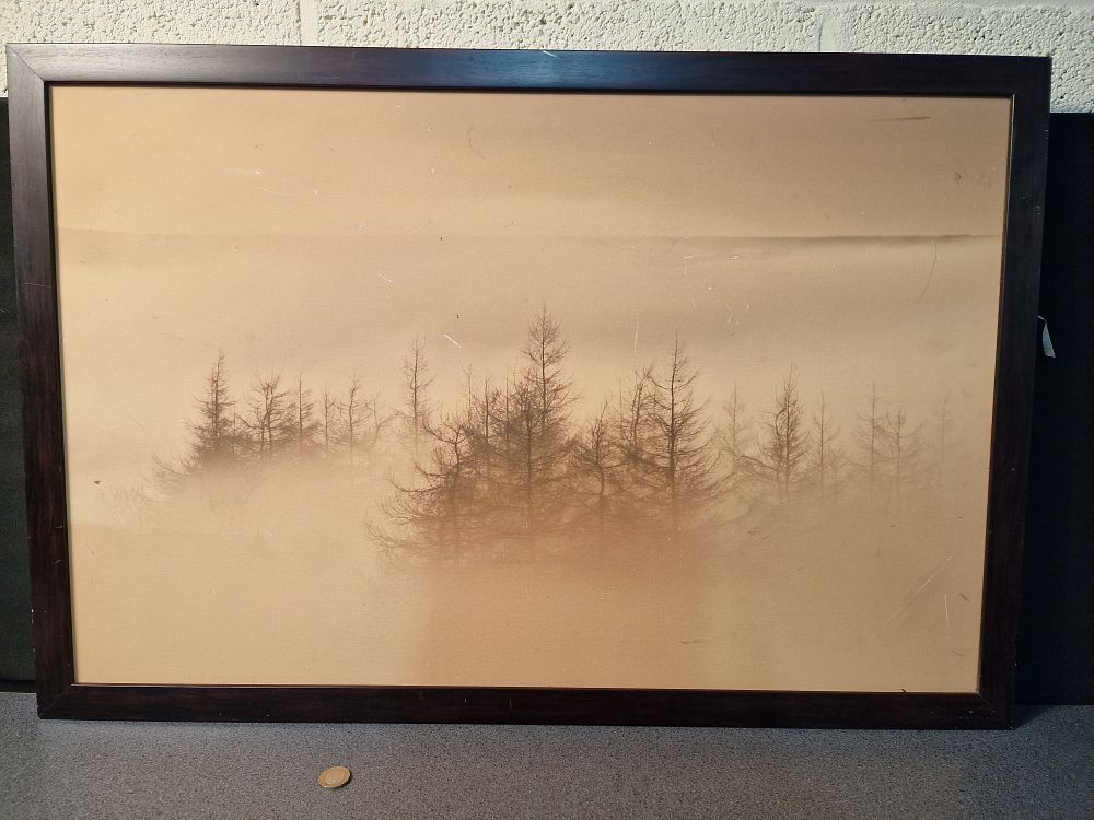 Lot 206: Decorative Framed Picture a/f Approx 84x57cm