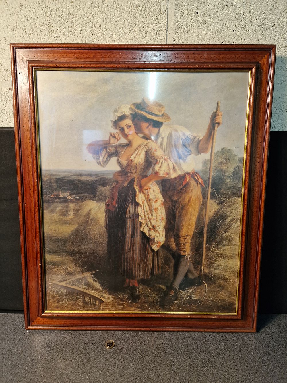 Lot 207: Framed Print of Make Hay While The Sun Shines by George F Chester. Approx 73x63cm