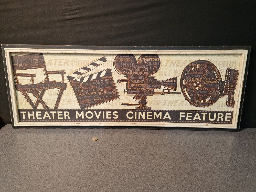 Lot 211: Home Cinema Sign. Approx 96x36cm