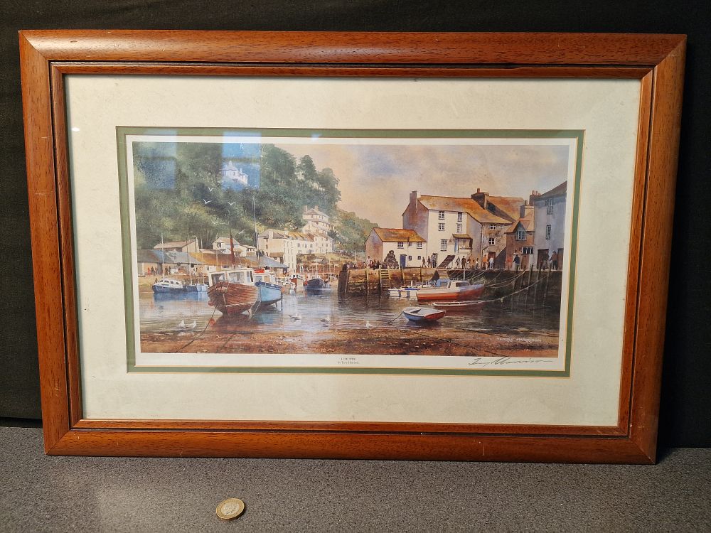 Lot 215: Framed Print of Low Tide Signed by Terry Harrison. Approx 60x41cm