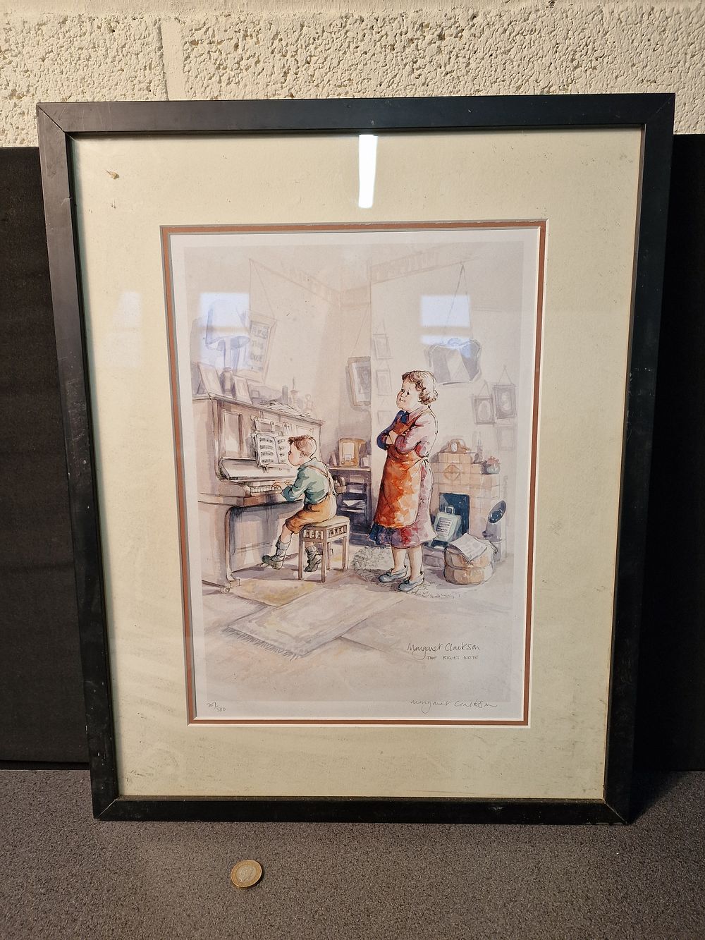 Lot 219: Limited Edition Framed Print of The Right Note 207 of 500 Signed by Margaret Clarkson. Approx 56x44cm