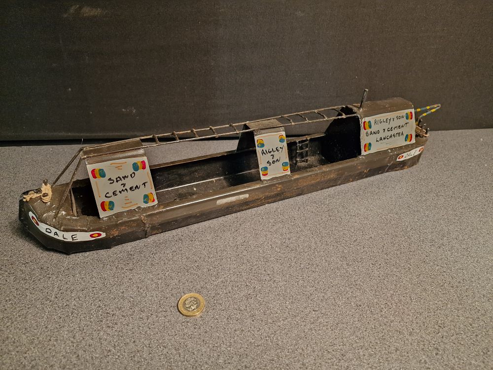 Lot 242: Handmade Metal Canal Boat