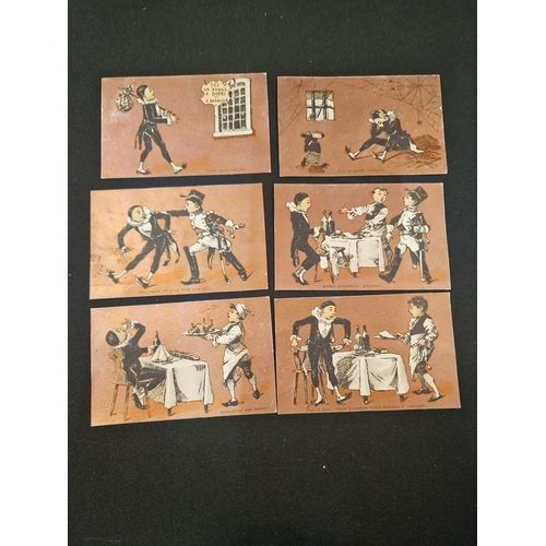 Lot 280: CHROME DECOUPI Chicoree COURTIN RESTAURANT NOTE Chromotherapy set of 6