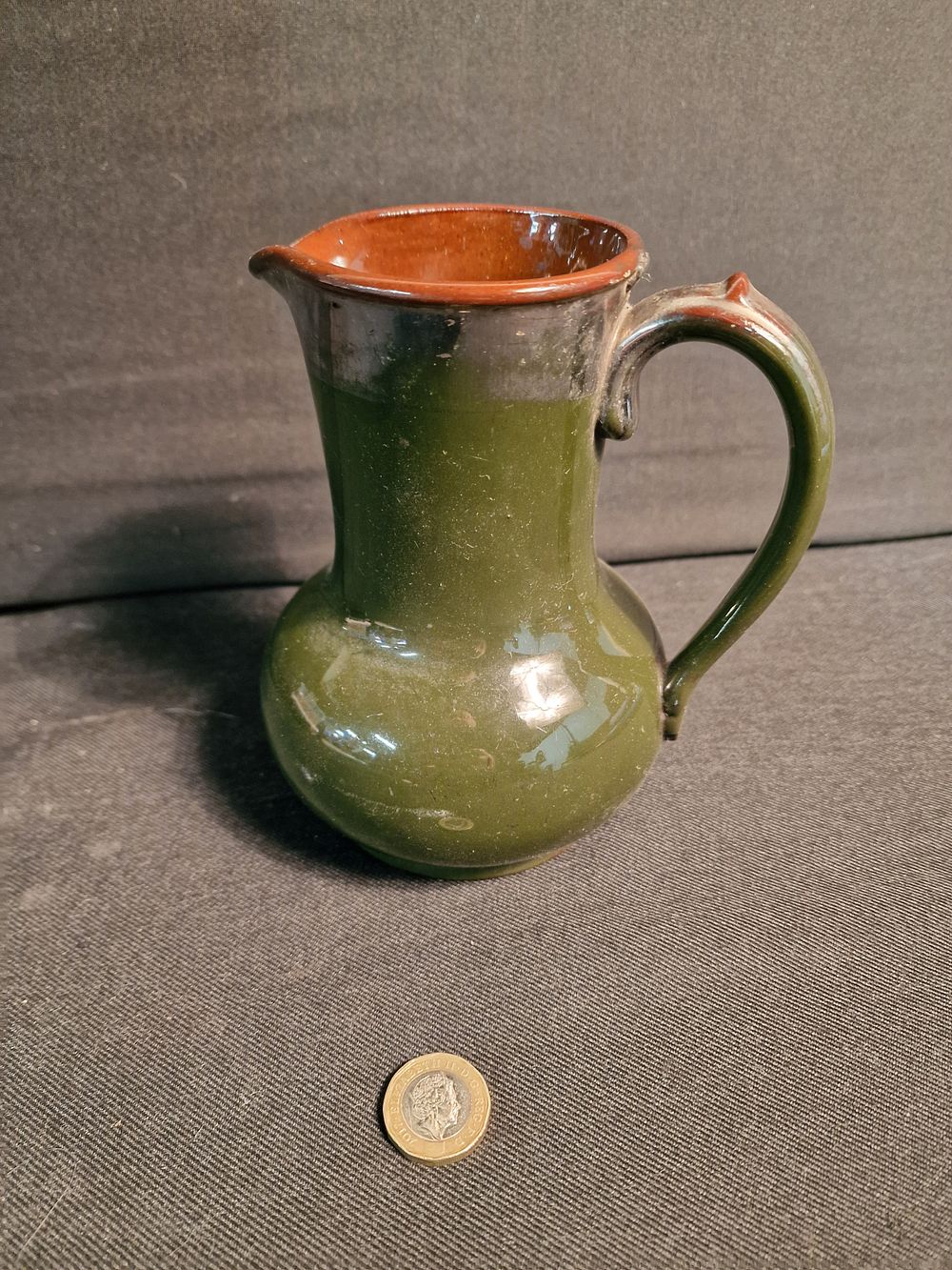 Lot 150: Vintage Green Glazed Jug