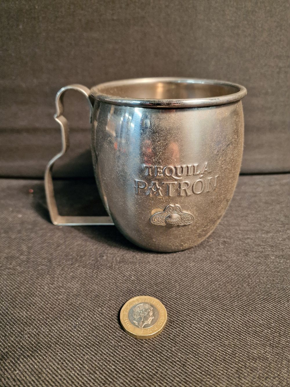 Lot 153: Tequila Patron Stainless Steel Mug