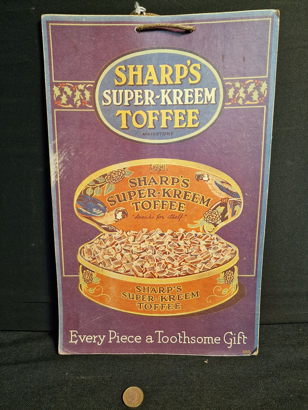 Lot 163: Reproduction Sharp's Super Kreem Toffee Advert Board