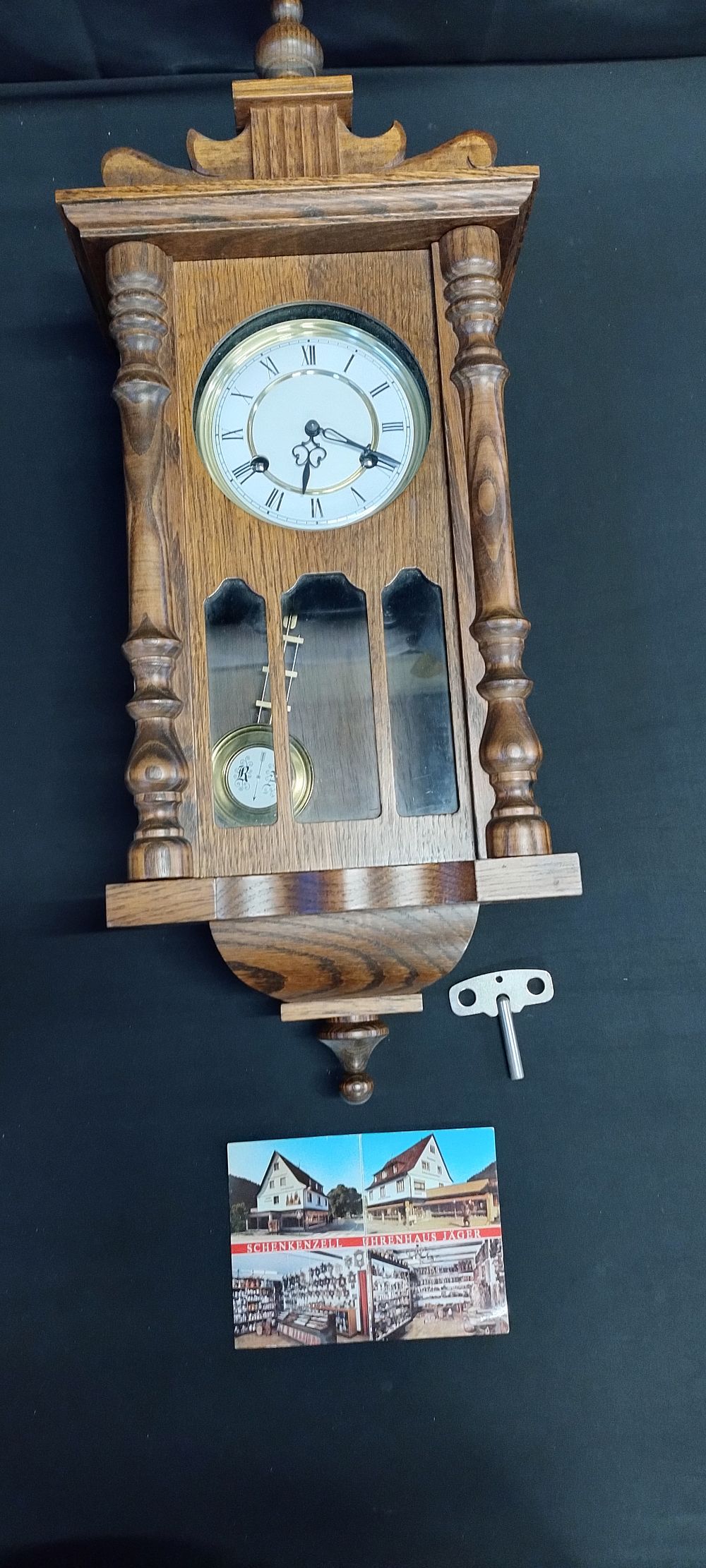 Lot 171: Schenkenzell Edwin Jäger Germany wall clock in walnut...