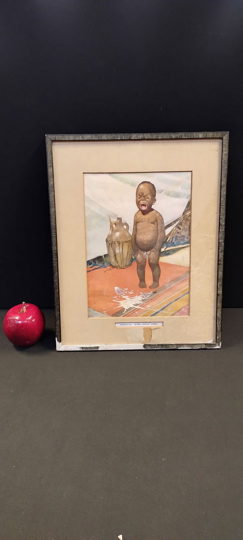 Lot 193: Framed print titled Defeated - with Great Loss....