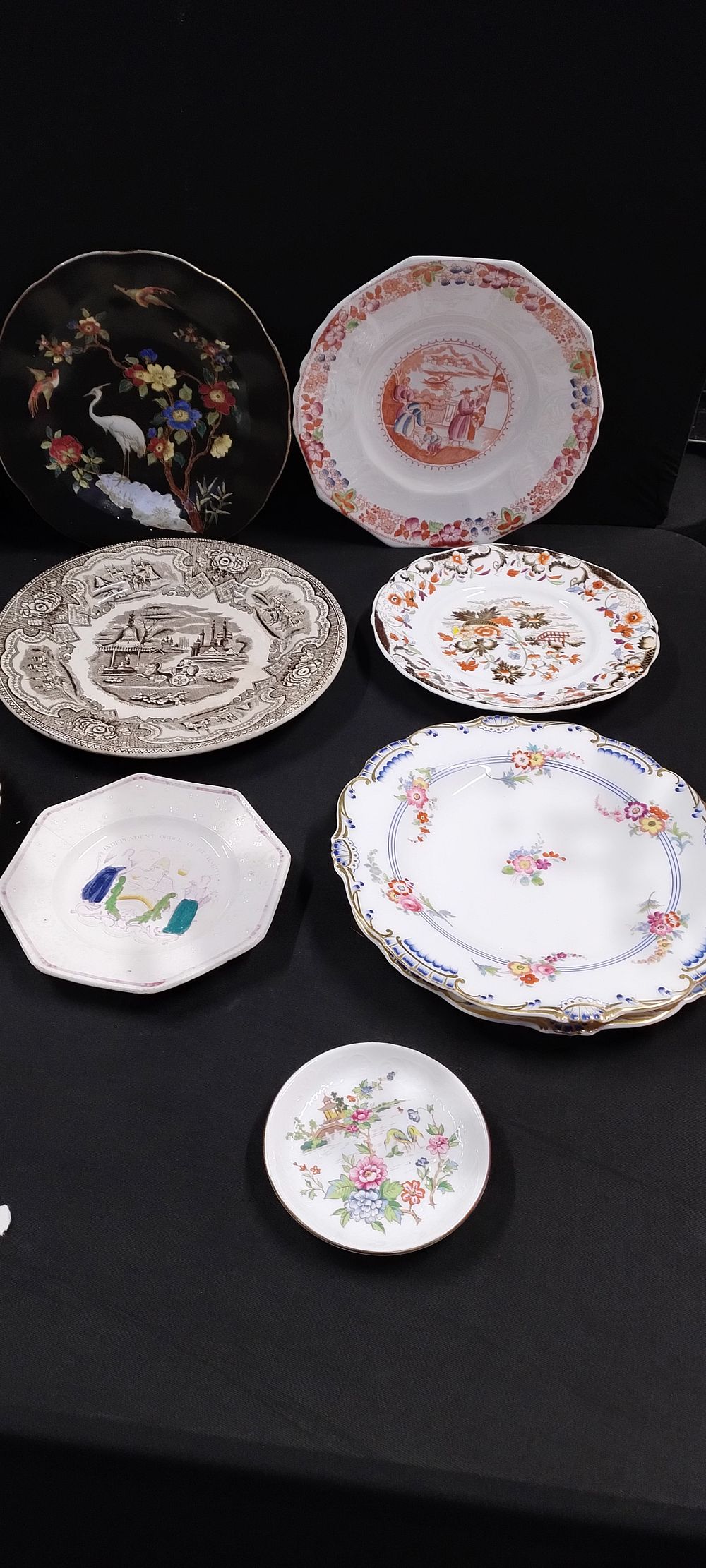 Lot 208: Selection of decorative plates in various designs and...