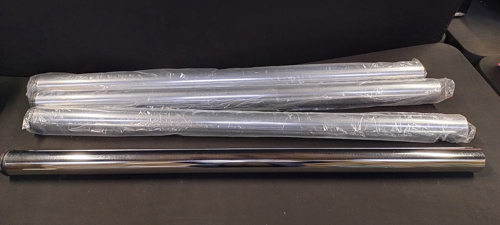 Lot 209: 4 X brand new Chrome metal breakfast bar...