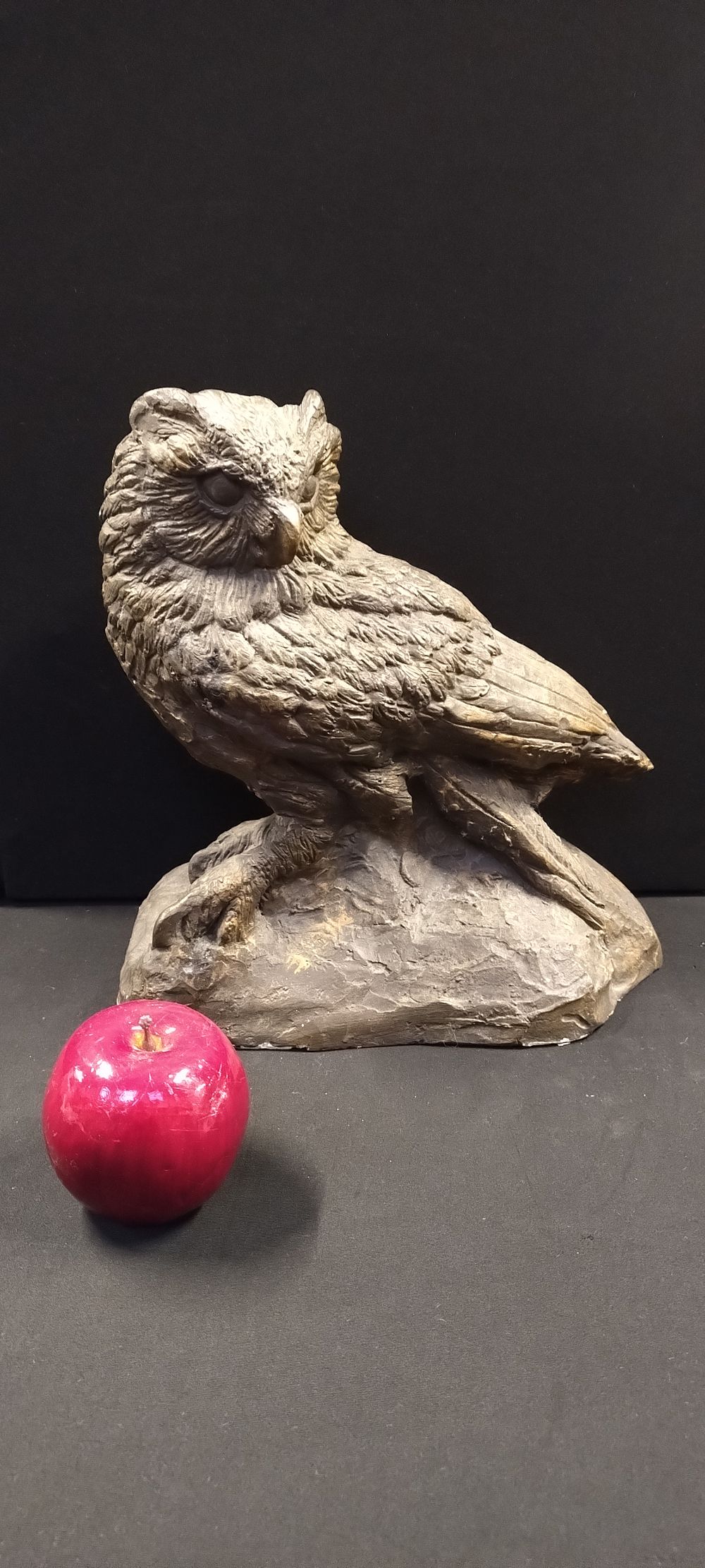 Lot 255: Cast plaster of an owl. Measures approx H...