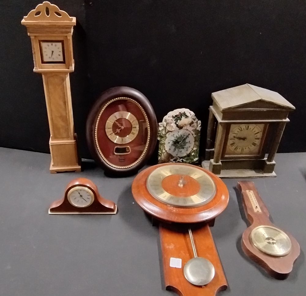 Lot 272: Collection of various makes of clocks and a...