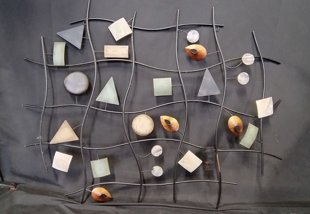 Lot 320: Metal wall art. Measures approx H 71 x...