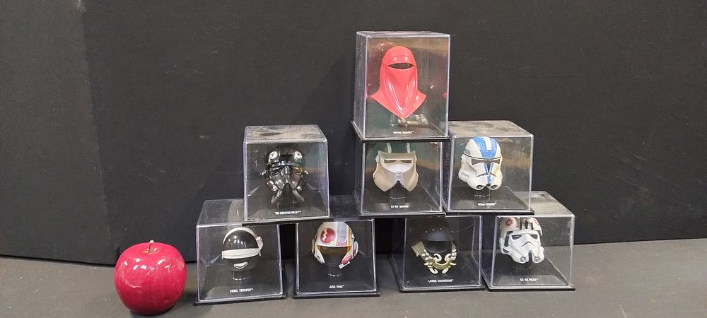 Lot 347: 8 Miniature collectable Star wars helmets including Royal...